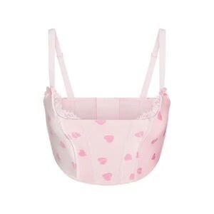 SKIMS velvet lace cropped corset top